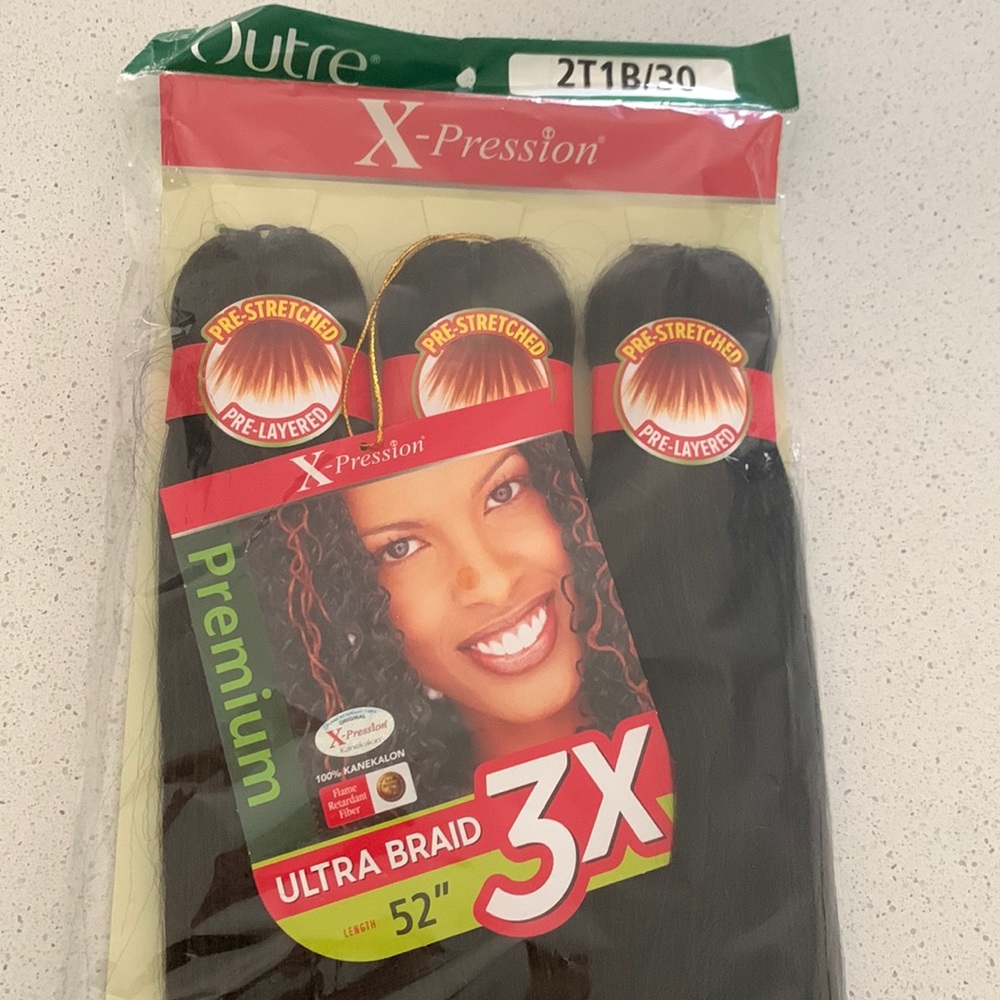 X- Pression Color 2T1b/30 Ultra Braid 3x Length 52”